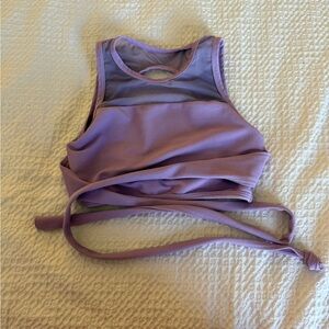 Five Dancewear Purple Wrap Top, YXL